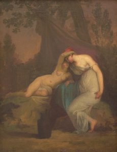 Den greske poeten Sappho og jenta fra Mytilini av Nicolai Abildgaard