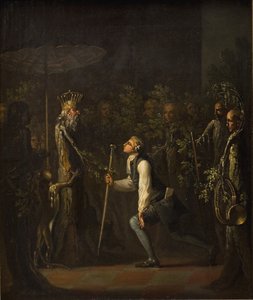 Potuanerne er overrasket over å se Niels Klim Genuflect foran den vise prinsen. av Nicolai Abildgaard