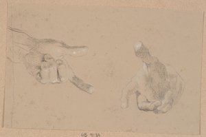 To studier av en hånd av Nicolai Abildgaard