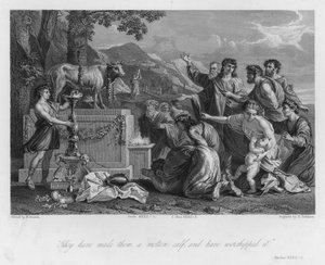 The Golden Calf, Exodus XXXII, 8 (gravering)