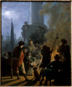 En revolusjonerende bivuakk i 1789 Maleri av Nicolas Taunay (1755-1830) av Nicolas Antoine Taunay