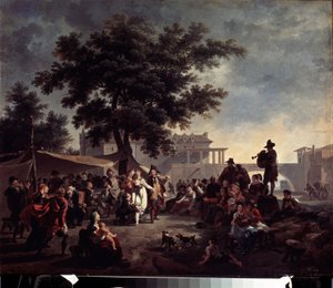 Rustikk landlig bryllup. Maleri av Nicolas Antoine Taunay (1755-1830). Olje på tre, 41 x 56 cm. Fransk kunst fra 1700-tallet. Pushkin Museum of Fine Arts, Moskva. av Nicolas Antoine Taunay