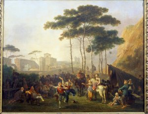 Landsbydansmaleri av Nicolas Taunay (1755-1830) Reims fra 1800-tallet, Musee des Beaux Arts av Nicolas Antoine Taunay