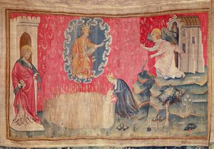The Harvest of the Elected, fra Apocalypse Tapestry of Angers, 1373-87 (teppe) av Nicolas Bataille