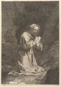 St. Frans av Assisi. av Nicolas Bazin