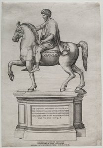 Rytterstatue av Marcus Aurelius av Nicolas Beatrizet
