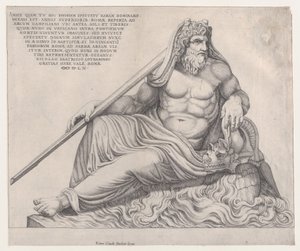Mirror of Roman Magnificence: The Ocean God, 1560., 1560. av Nicolas Beatrizet