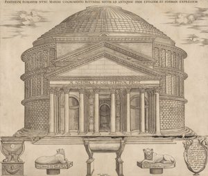 Mirror of Roman Magnificence: The Pantheon, 1649., 1649. av Nicolas Beatrizet