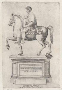 Rytterstatuen av Marcus Aurelius på Capitol, 1548., 1548.