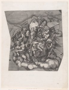 Trompeterende engler fra The Last Judgment, etter Michelangelo, 1530-66., 1530-66.