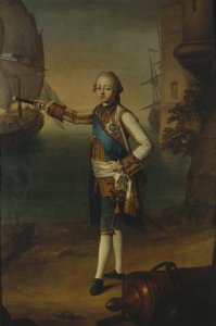 Portrett av storhertug Pavel Petrovich 1754-1801 i Admiral Uniform, 1769
