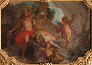 Bacchus mit vier Putten av Nicolas Bertin