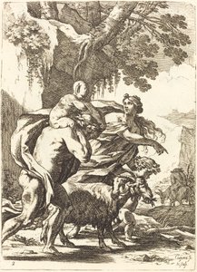 Faun og Bacchante med et barn av Nicolas Chapron