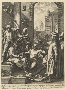 The Crowning with Thorns, fra The Passion of Christ, midten av 1600-tallet. av Nicolas Cochin