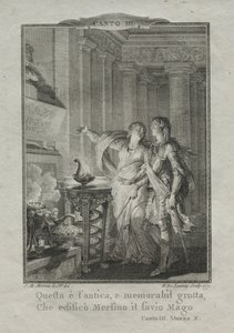 I grotten til Merlin, tryllekunstneren, 1771.