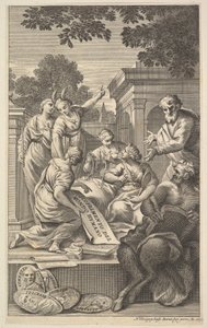 Allegorisk komposisjon som feirer humaniora, 1695. av Nicolas Dorigny