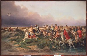 Falkejakten til tsar Alexis I (sa den meget fredelige av Nicolas Gregorovitch Svertschkoff
