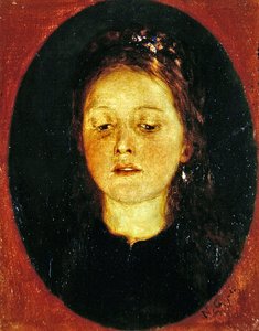 Portrett av en jente (olje på lerret) av Nicolas Gysis
