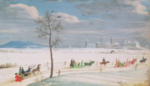 Tysk snølandskap med sleder av Nicolas Hoffmann