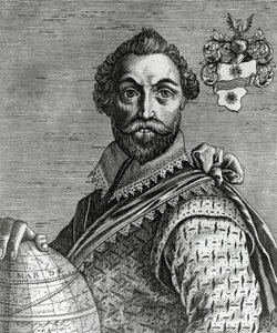 Portrett av Francis Drake (1540-1596) av Nicolas II de Larmessin