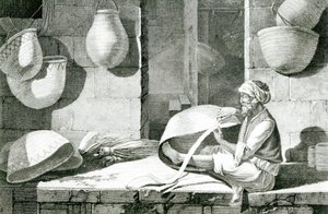 Mattemaker og kurvfletter av Nicolas Jacques (after) Conte
