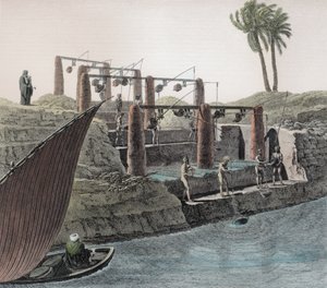 Collecting Water from the Nile, plate 6 fra bind II Arts and Trades av 