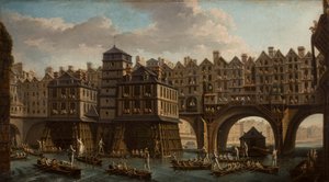 Sailors Jousting, Mellom Pont Notre Dame og Pont-Au-Change, Paris, 1756.