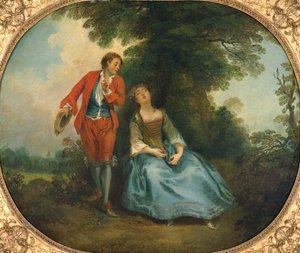 Sovende gjeterinne, ca 1730 av Nicolas Lancret