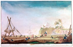 Marinaen i Brest, c1750-1810 av Nicolas Marie Ozanne