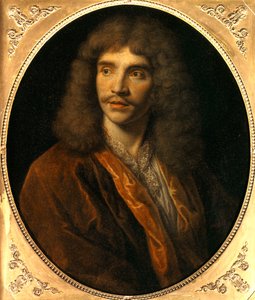 Portrett av Jean Baptiste Poquelin dit Moliere (1622-1673) Maleri av Nicolas Mignard (1606-1668) 1600-tallet Søn. 0,73 m. - Portrett av Jean Baptiste Poquelin kjent som Moliere (1622-1673). Maleri av Nicolas Mignard (1606-1668) - 1600-tallet. 0,73 m.