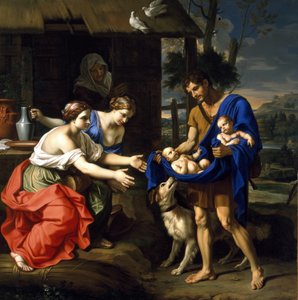 Hyrden Faustulus som bringer Romulus og Remus til sin kone