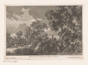 Skoglandskap med gjetere med flokk Skoglandskap (serietittel) av Nicolas Perelle