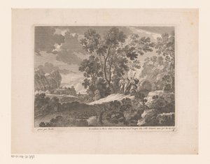 Kristus og Emmaus Landskap med scener fra Kristi liv (serietittel) av Nicolas Perelle