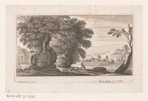 Landskap med figur og storfe Landskap (serietittel) av Nicolas Perelle