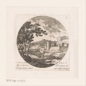 Befestet by og figurer ved treet av Nicolas Perelle