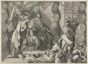 Kampanjetrykk av Aegidius Le Maistre (1663), øvre del av Nicolas Pitau (I)