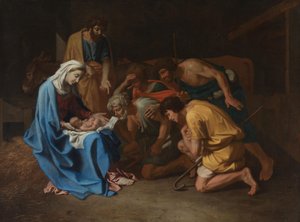 Hyrdenes tilbedelse av Nicolas Poussin