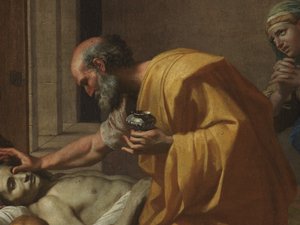 Extreme Unction, fra de syv sakramenter, 1638-40 av Nicolas Poussin