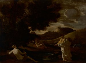 Kong Midas forvandler en eikegren til gull av Nicolas Poussin
