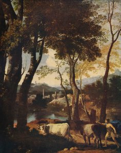 Landskap, c1630 av Nicolas Poussin