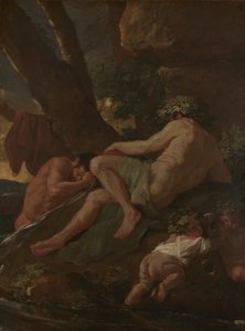 Midas-vask ved kilden til Pactolus, ca. 1627. av Nicolas Poussin