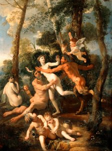 Pan og Syrinx av Nicolas Poussin