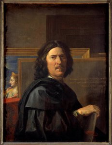 Selvportrett i en alder av 56 Maleri av Nicolas Poussin av Nicolas Poussin