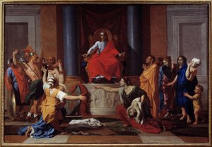 Salomos dom To kvinner later til å være mor til samme barn. Maleri av Nicolas Poussin av Nicolas Poussin