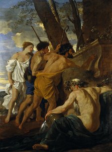 The Arcadian Shepherds (olje på lerret) av Nicolas Poussin