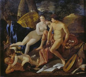 Venus og Merkur av Nicolas Poussin