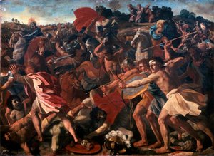 Josvas seier over amalekittene, 1625-1626. av Nicolas Poussin