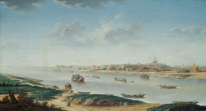 Salpetriere sett fra La Rapee, ca. 1752 (olje på lerret) av Nicolas Raguenet