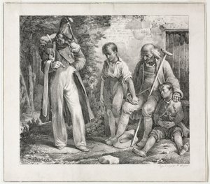 Be om almisser, 1819. av Nicolas Toussaint Charlet