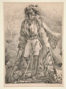 Fransk Cuirassier som bærer et flagg av Nicolas Toussaint Charlet